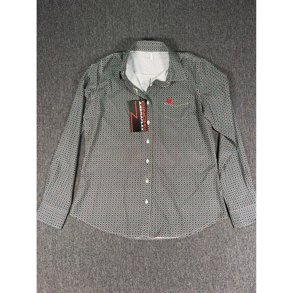Cinch ArenaFlex Mens Medium Long Sleeve Western Button Down Shirt MSW9163027